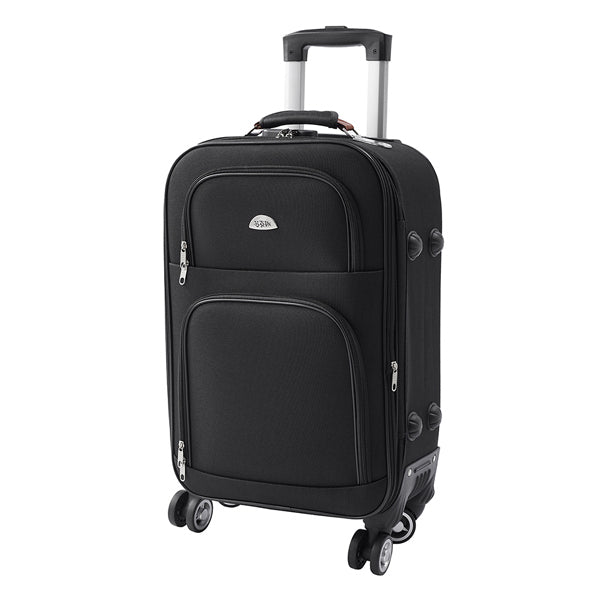 Livingandhome 20 Softshell Travel Suitcase with Lock Black