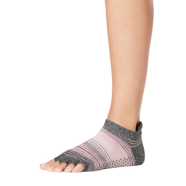 Toesox Womens Echo Half Toe Socks (M)