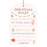 Something Different Christmas Rules Hanging Sign