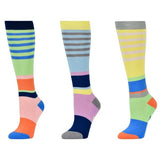 Dublin Kids Colour Block High Riding Socks (Pack of 3)