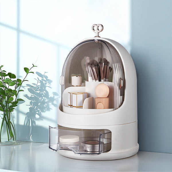 Livingandhome Freestanding Makeup Organizer - White