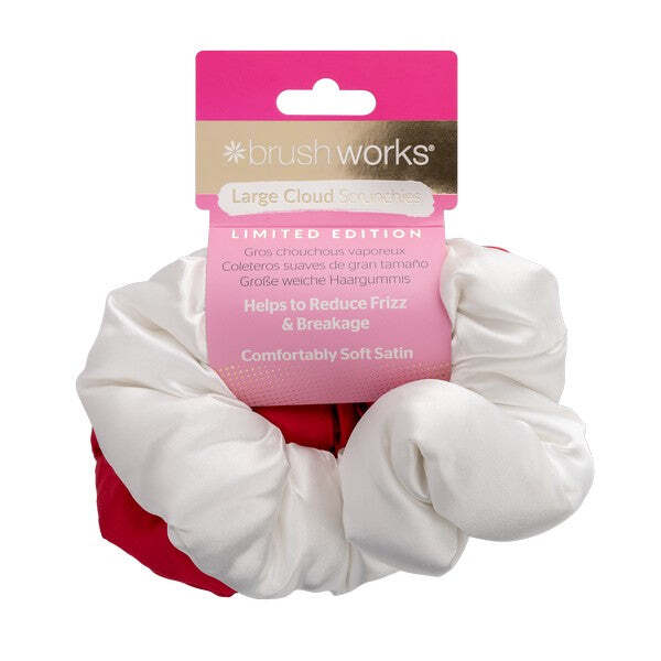 Brushworks Limited Edition Large Cloud Scrunchies (Red)