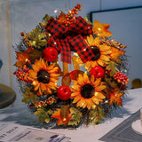 Livingandhome Prelit Autumn Wreath