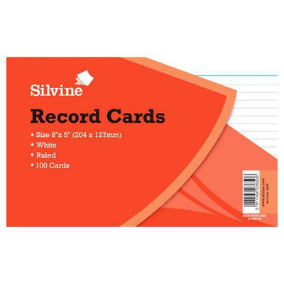 Superdrug Silvine Large Record Cards Pencil Feint 100 Sheets (Large)- Buy online at McGrocer