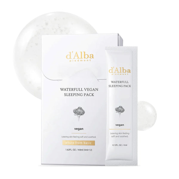 d'Alba Piedmont Waterfull Vegan Sleeping Pack 4ml12