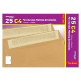Impact C4 Peel And Seal Manilla Envelopes (Pack Of 25)