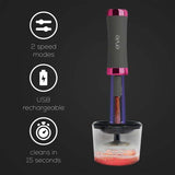 Envie Make Up Brush Cleaner and Dryer USB - Grey/Hot Pink