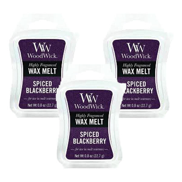 Woodwick Wax Melt Spiced Blackberry 22.7g - Pack of 3