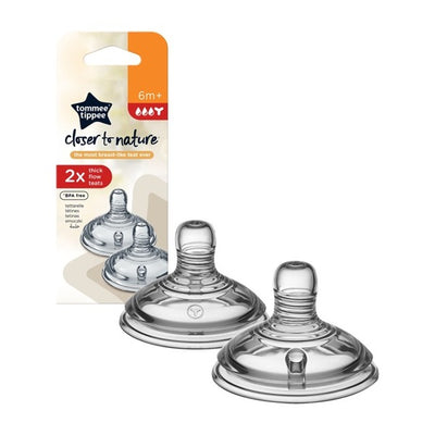 Superdrug Tommee Tippee Baby Bottle Teats Thick Flow 6m+- Buy online at McGrocer