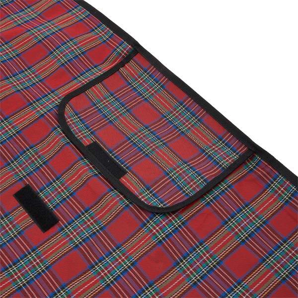 Livingandhome Portable Scottish Plaid Picnic Blanket