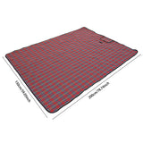 Livingandhome Portable Scottish Plaid Picnic Blanket