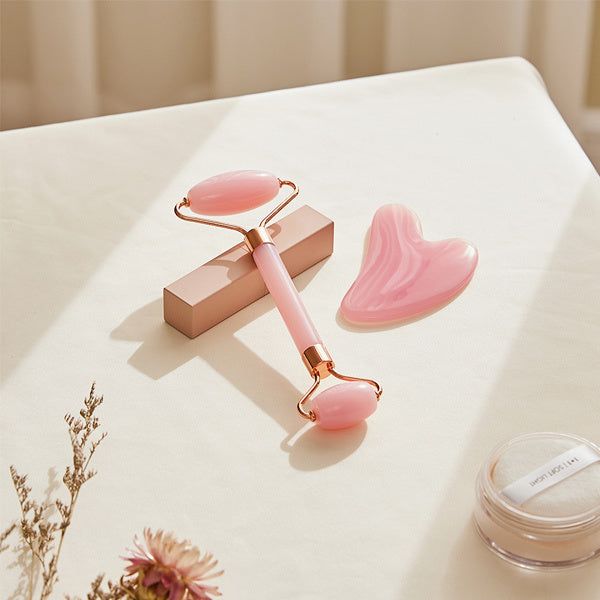 Livingandhome Face Roller and Gua Sha Tool Set