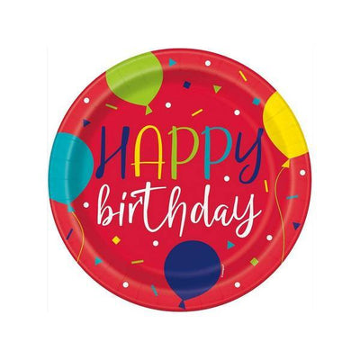Superdrug Unique Party Balloon Happy Birthday Party Plates (Pack of 8)- Buy online at McGrocer
