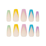 Nail HQ Long Coffin Pastel Tips