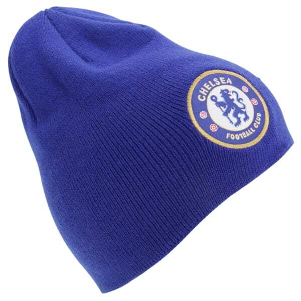 Chelsea FC Unisex Official Knitted Winter Football Crest Hat