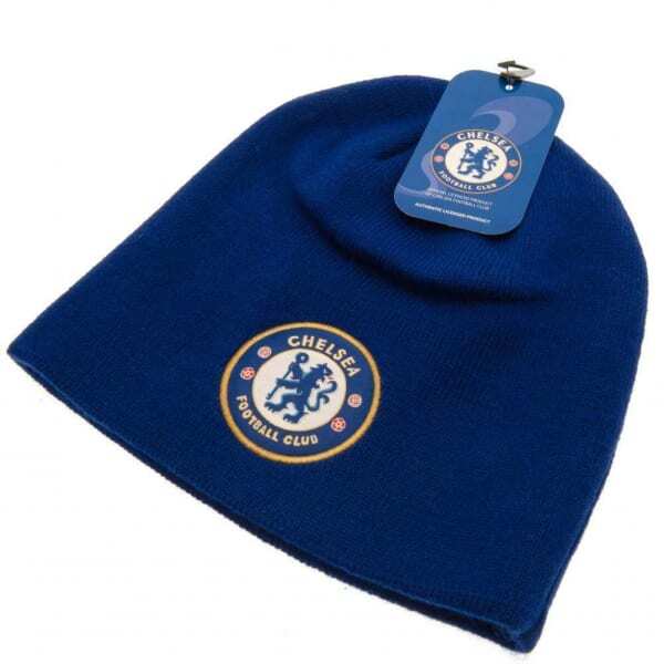 Chelsea FC Unisex Official Knitted Winter Football Crest Hat