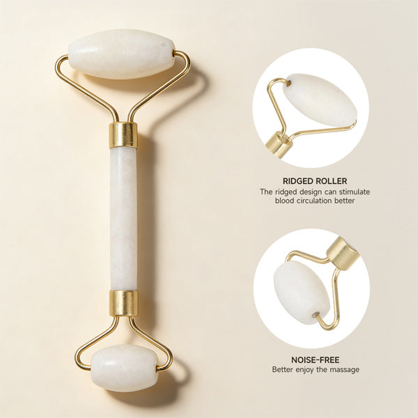 Livingandhome 2 Pcs Gua Sha & Jade Roller Facial Set