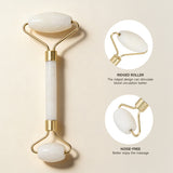 Livingandhome 2 Pcs Gua Sha & Jade Roller Facial Set