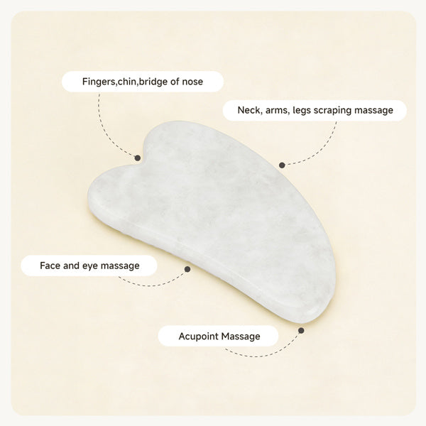 Livingandhome 2 Pcs Gua Sha & Jade Roller Facial Set