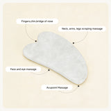 Livingandhome 2 Pcs Gua Sha & Jade Roller Facial Set