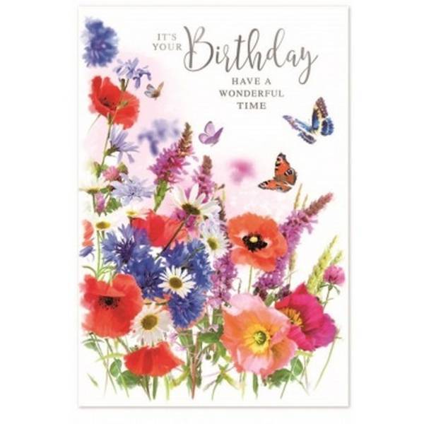 Simon Elvin Have A Wonderful Time Birthday Card (Pack of 6)