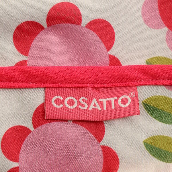 Ziggle Baby Coverall Feeding Bib - Pink Flowers & Fairy Garden