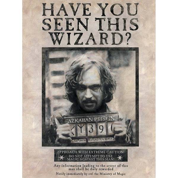Harry Potter Wanted Poster Sirius Black Canvas Print