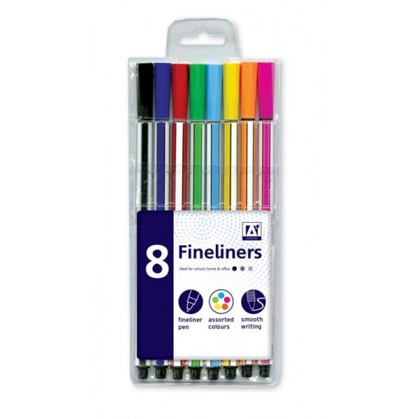 A Star Fineliner Pens (Pack Of 8) (1 x 20 x 8cm)
