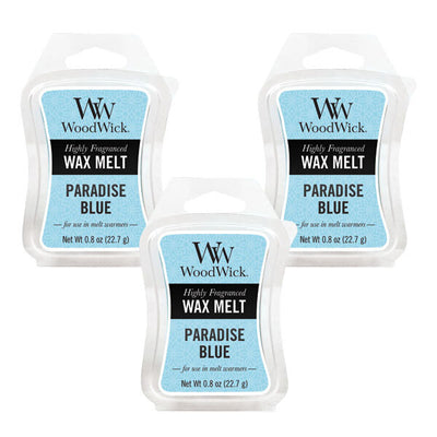 Superdrug Woodwick Wax Melt Paradise Blue 22g - Pack of 3- Buy online at McGrocer