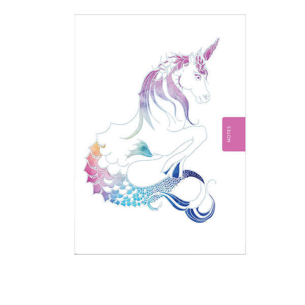 Deckled Edge Mythical Merhorse Notebook - A6 Size