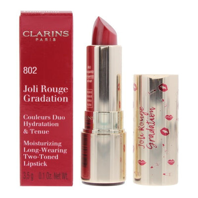 Superdrug Clarins Joli Rouge Gradation Two-Toned Lipstick 3.5g - 802 Red- Buy online at McGrocer