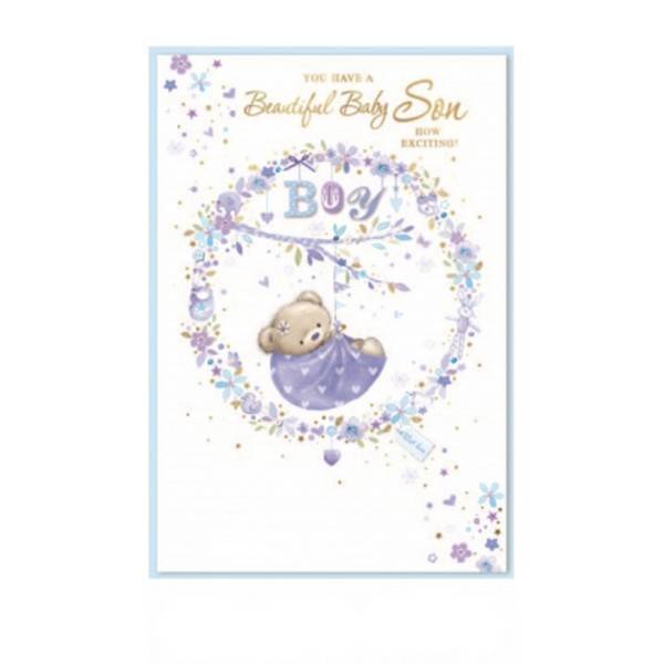 Simon Elvin Baby Boy Card (Pack of 6)