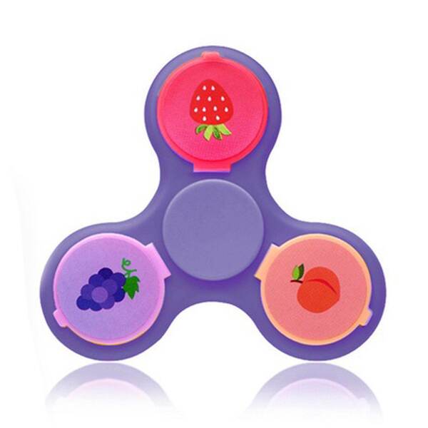 Aquarius 2-in-1 Metal Glam Finger Spinners with Lip Balm