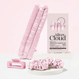 Silver Cloud Pink Heatless Curlers & Pink Contour Sleep Mask