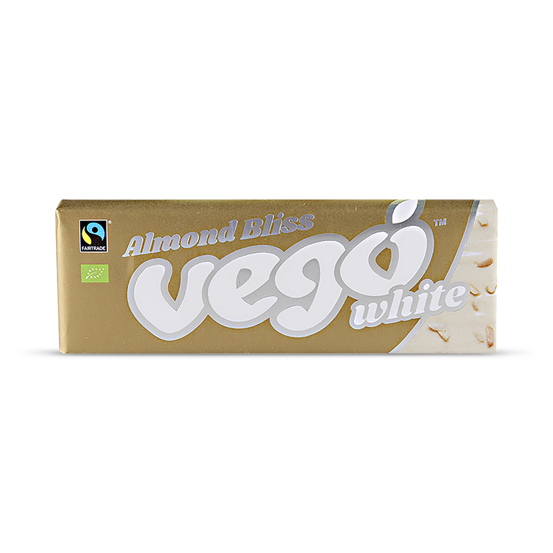 Vegan White Chocolate Alternative Bar with Almonds 50g