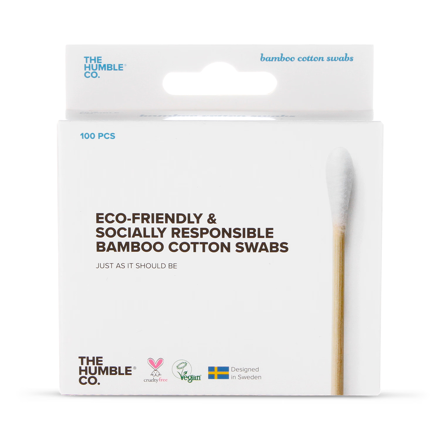 Bamboo Cotton Swabs White 100 Pieces
