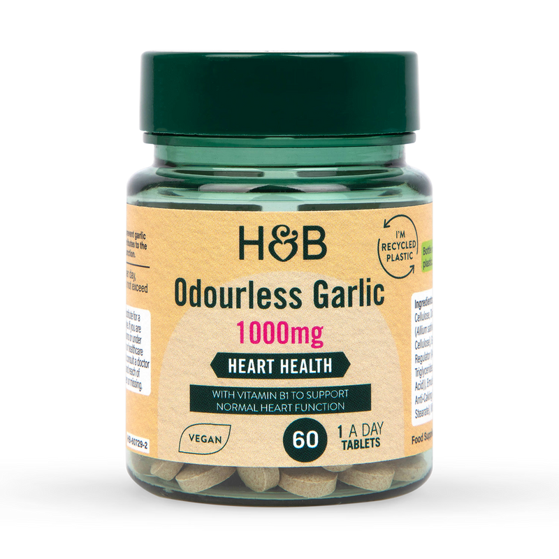 Holland Barrett Enteric Coated Odourless Garlic 1000mg 60 Tablets