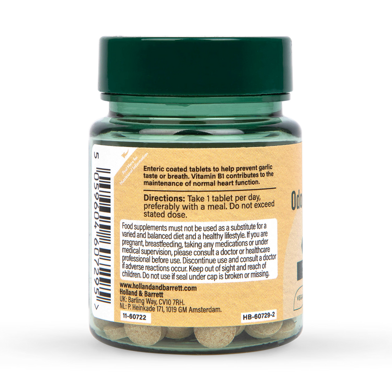 Holland Barrett Enteric Coated Odourless Garlic 1000mg 60 Tablets