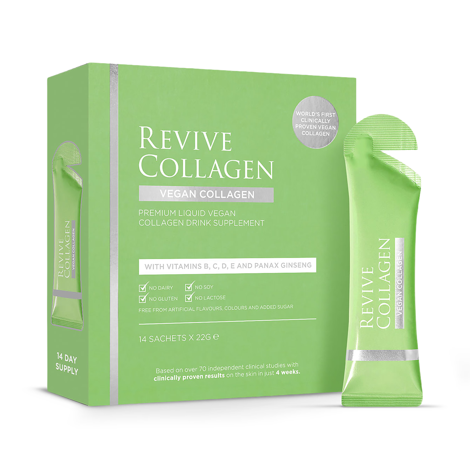 Vegan Liquid Collagen Alternative Supplement with Vitamin C and Amino Acids