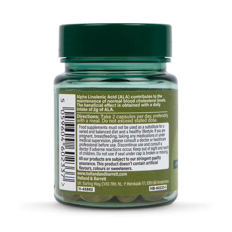 Holland Barrett Hemp Seed Oil 60 Capsules