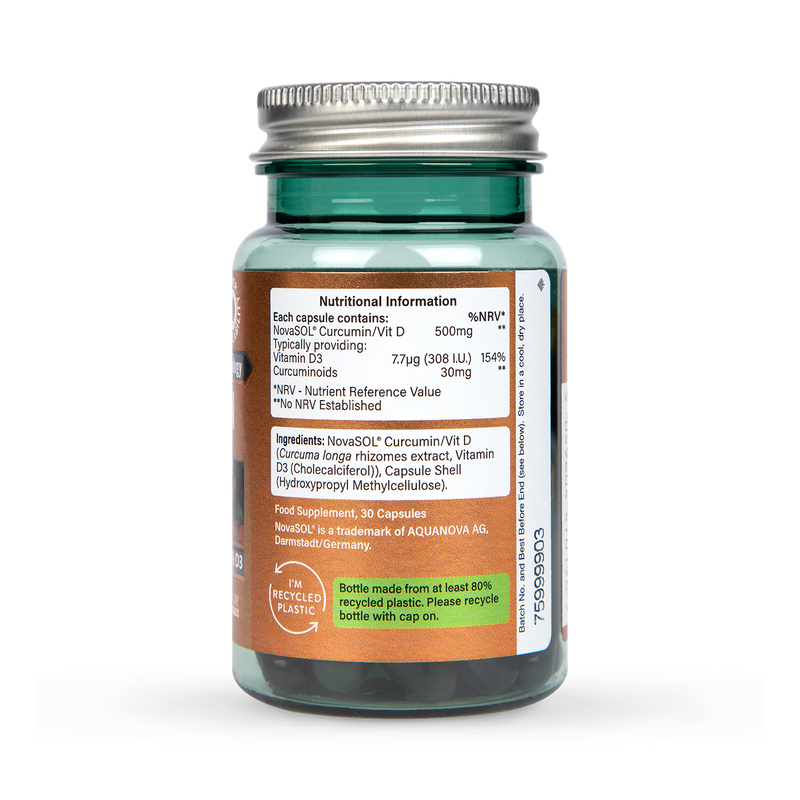 Holland Barrett Novasol Bio-available Curcumin Vit D 30 Capsules