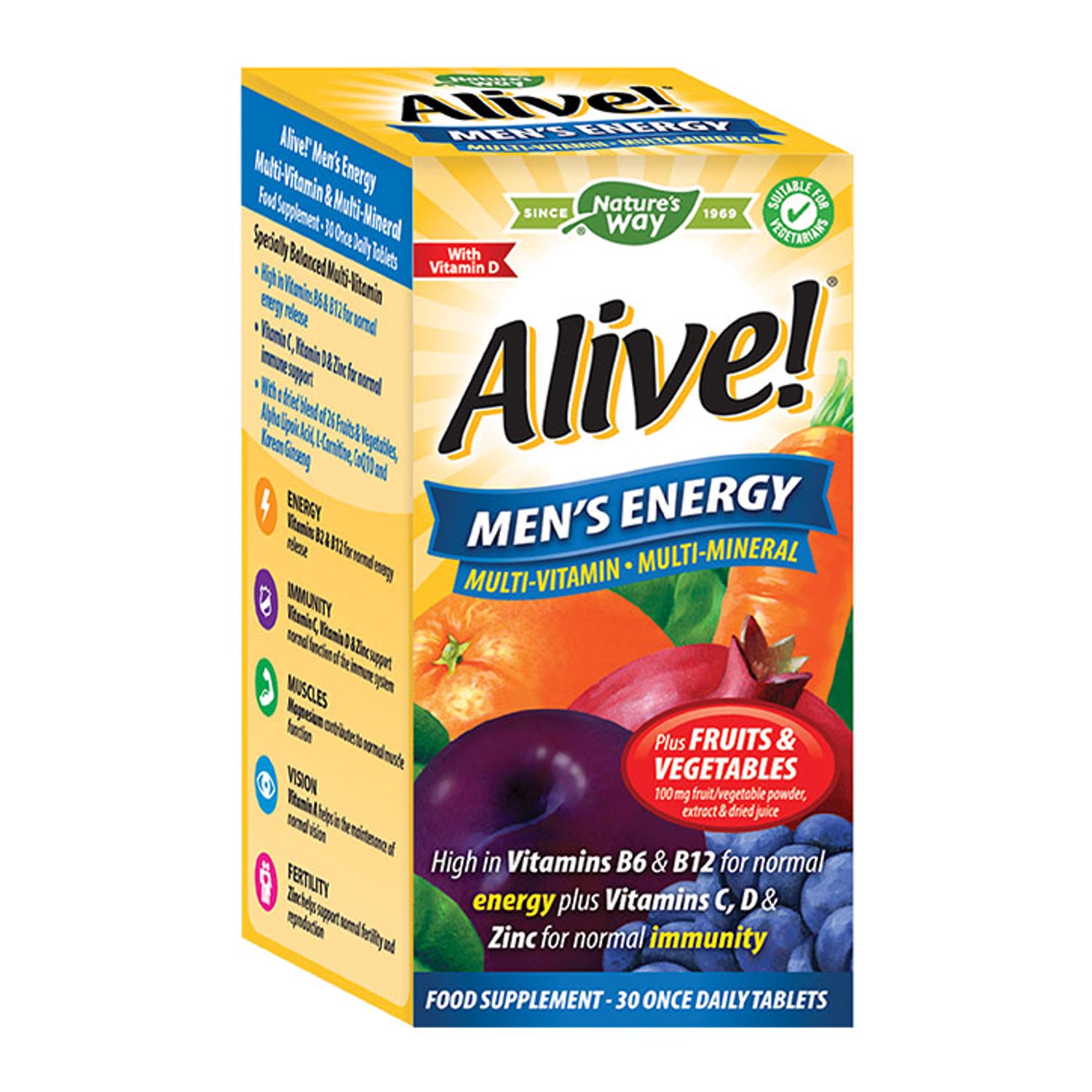 Energy Release Men's Daily Multivitamin and Mineral 30 Tablets