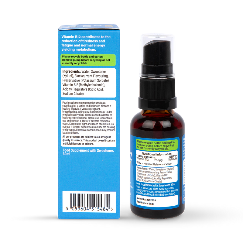 Holland Barrett B12 250ug 30ml Spray