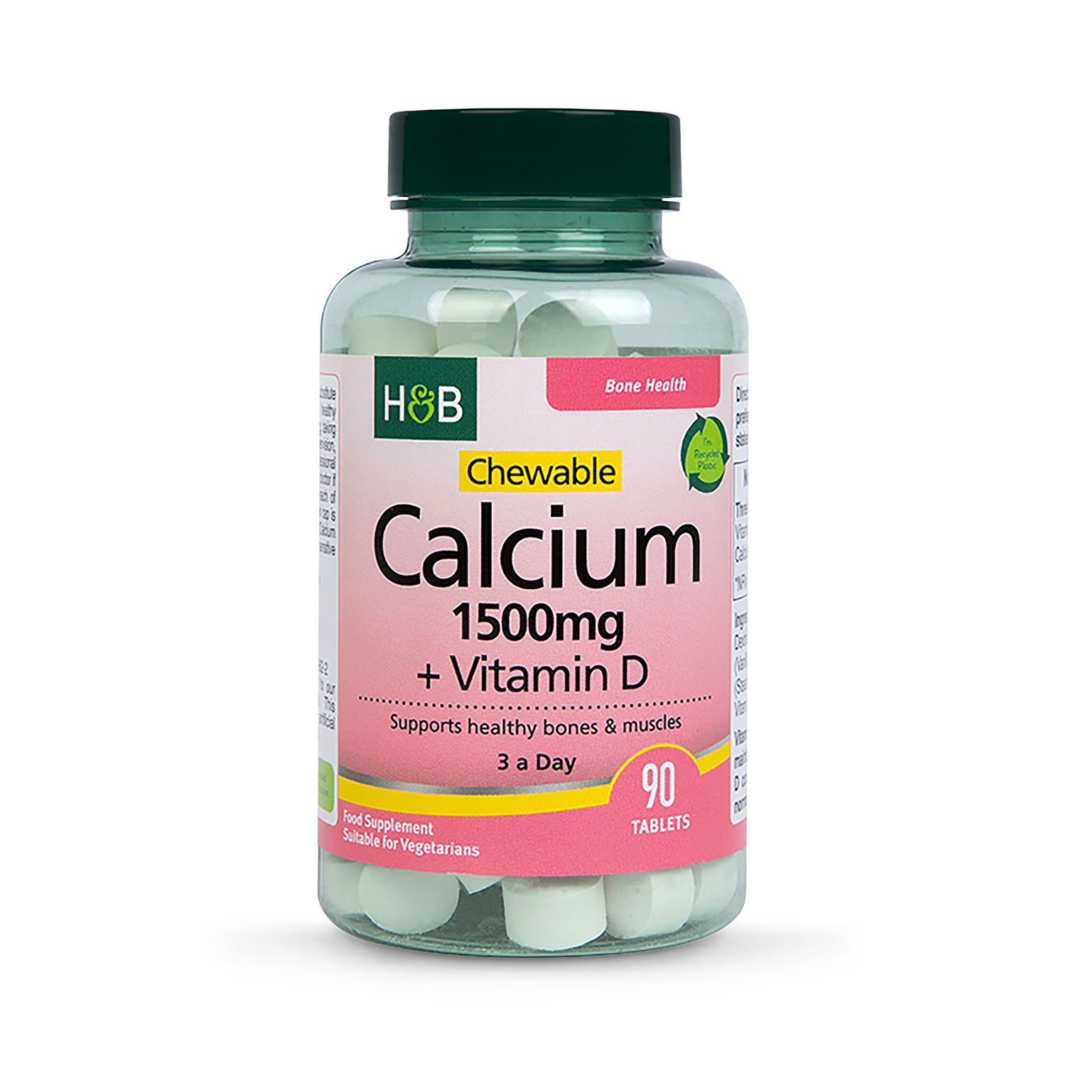Holland Barrett Chewable Calcium Vitamin D 90 Tablets