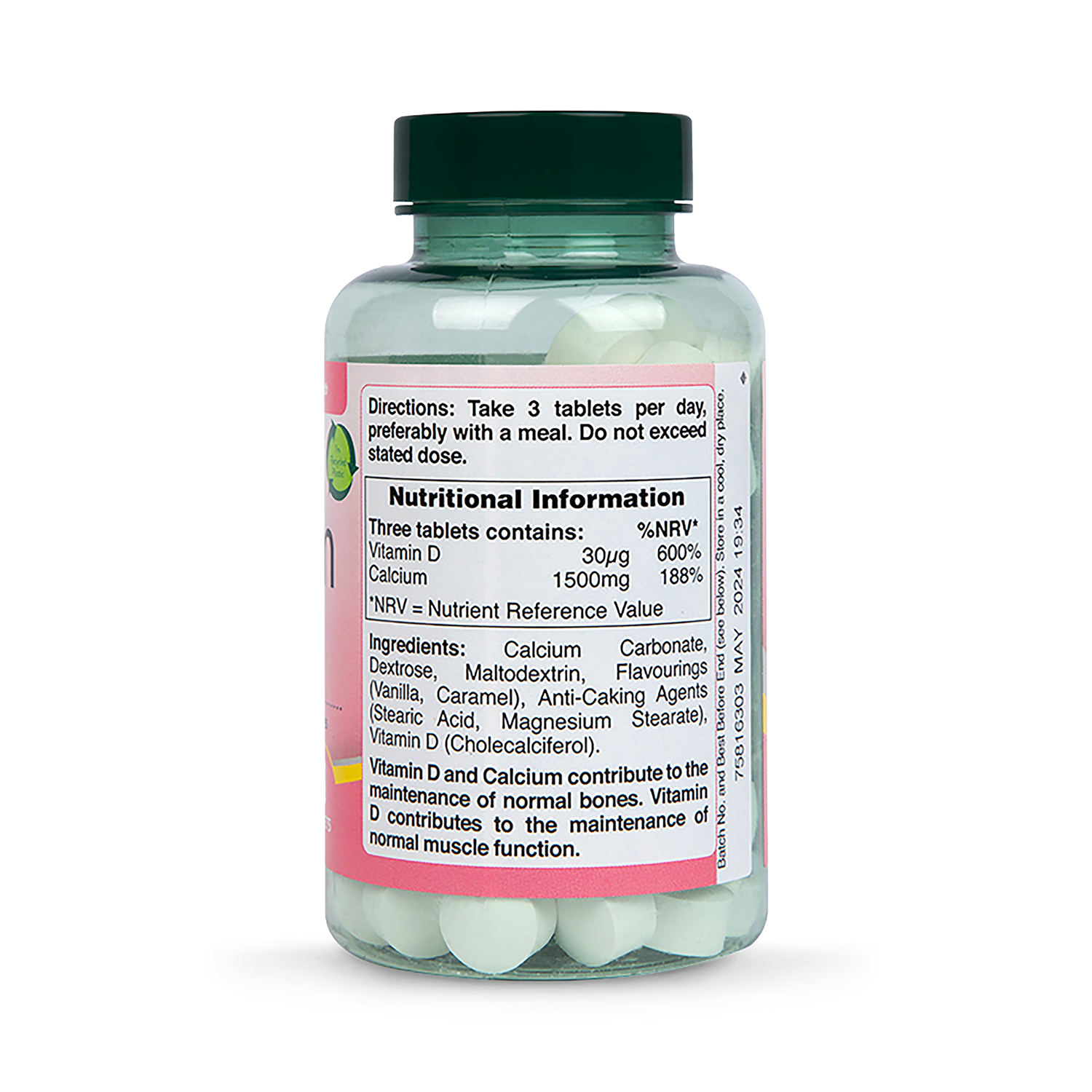 Holland Barrett Chewable Calcium Vitamin D 90 Tablets