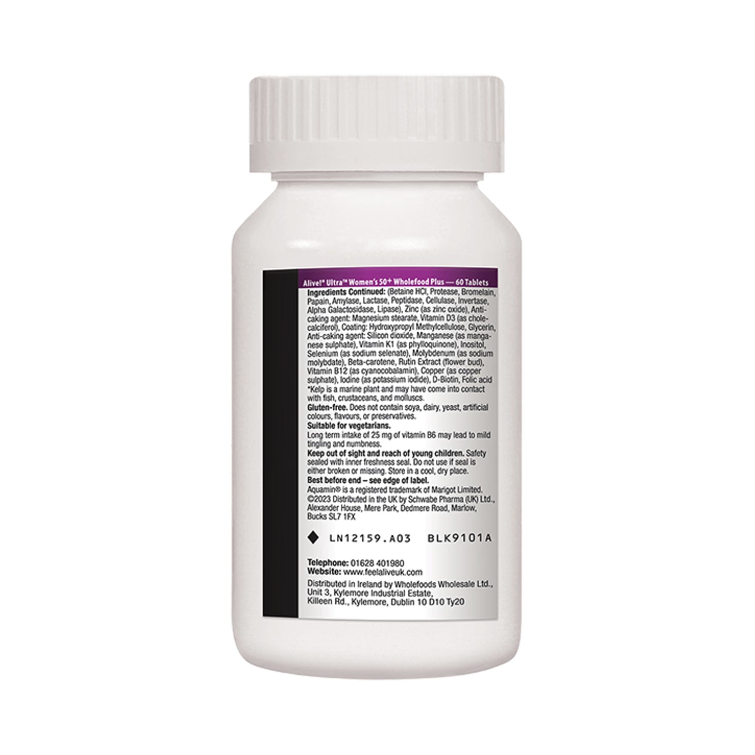 Women's 50+ Ultra Energy Multivitamin and Mineral Supplement 60 Tablets
