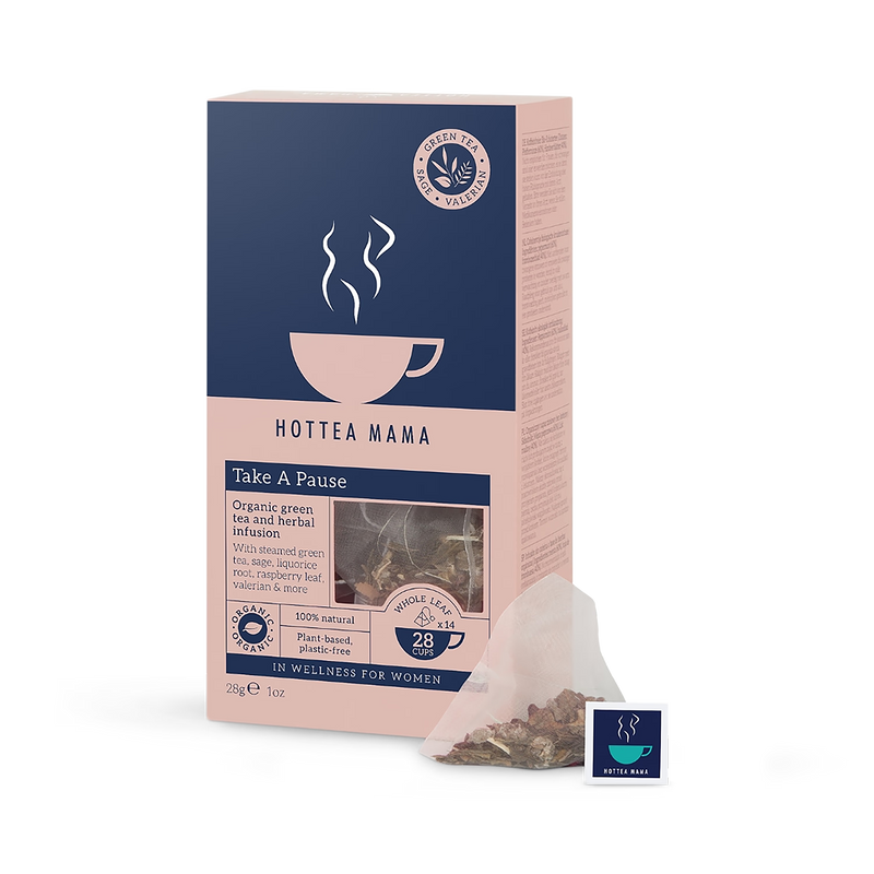 HotTea Mama Take A Pause Green Tea Raspberry Leaf Sage Liquorice Tea 14 Tea Bags