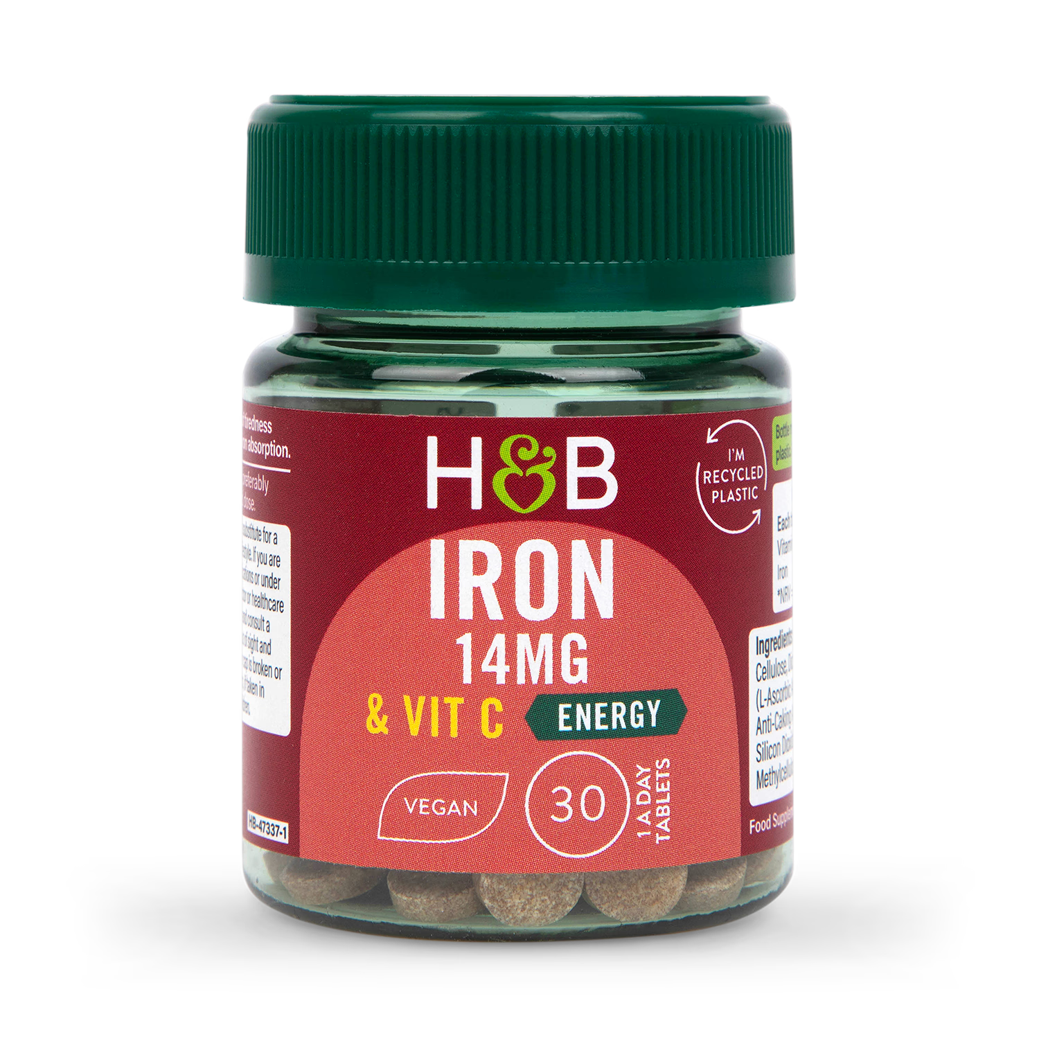 Holland Barrett Iron Vitamin C 14mg 30 Tablets