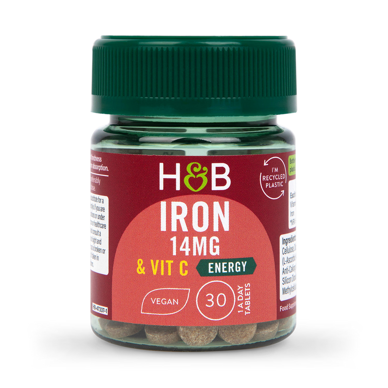 Holland Barrett Iron Vitamin C 14mg 30 Tablets