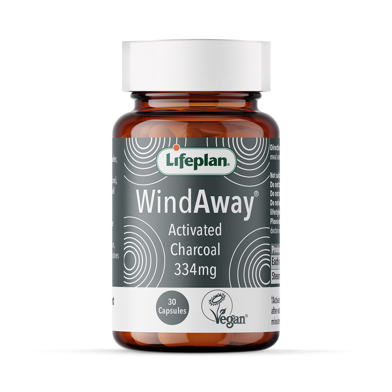 Steam Activated Charcoal 334mg for Digestive Relief 30 Capsules